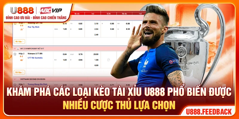 Khám phá các loại kèo tài xỉu phổ biến được nhiều cược thủ lựa chọn